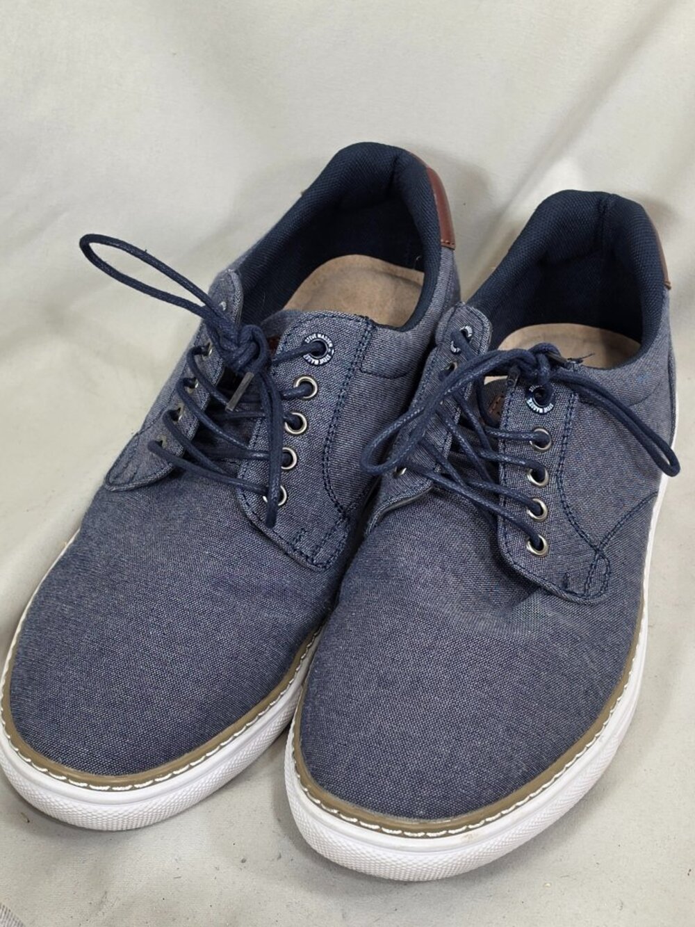 Steve MADDEN Canvas Sneakers Men's 8 boat shoe navy blue